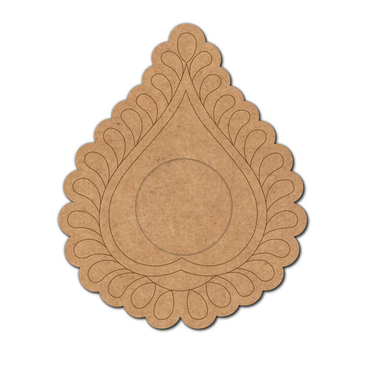 Floral Diya Tealight Holder Pre Marked MDF Design 8