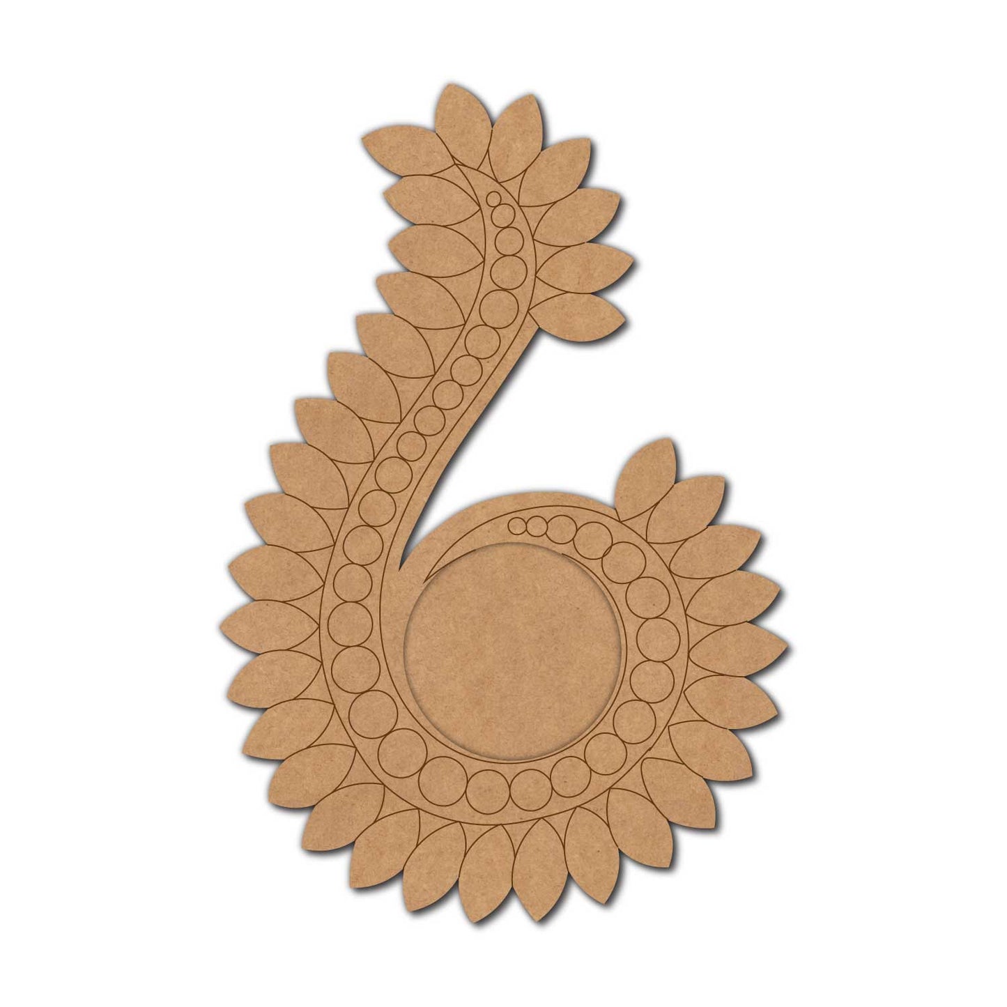 Floral Diya Tealight Holder Pre Marked MDF Design 9