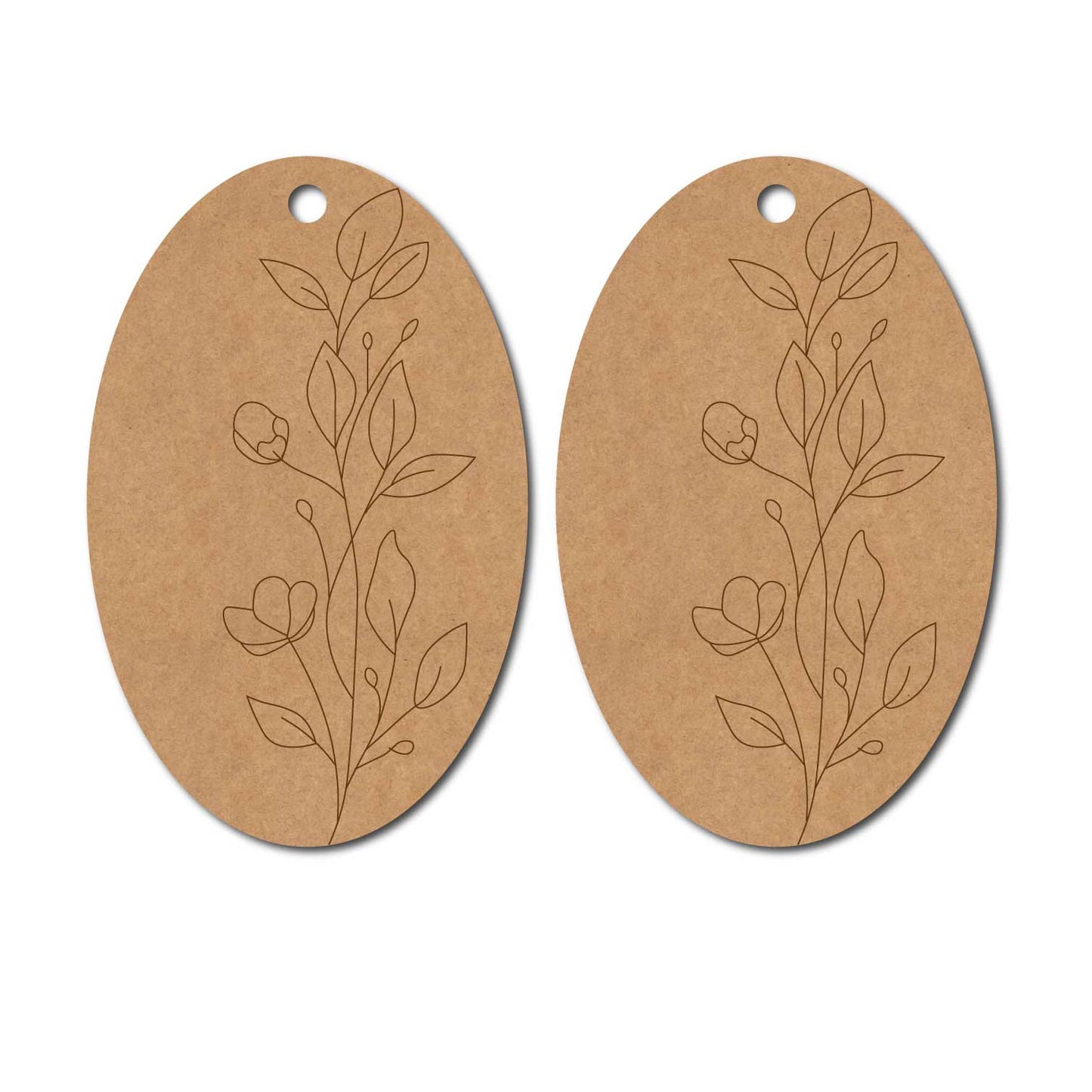 Floral Earrings Pre Marked MDF Design 2