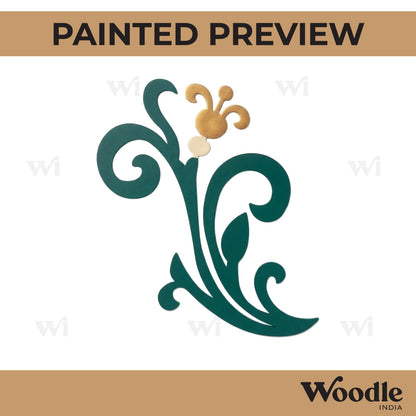 Floral Flourish Cutout MDF Design 1