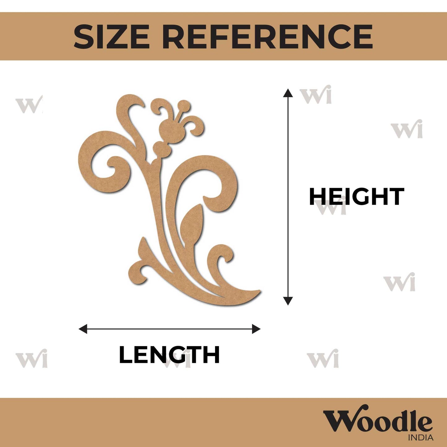Floral Flourish Cutout MDF Design 1
