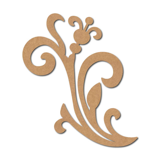 Floral Flourish Cutout MDF Design 1