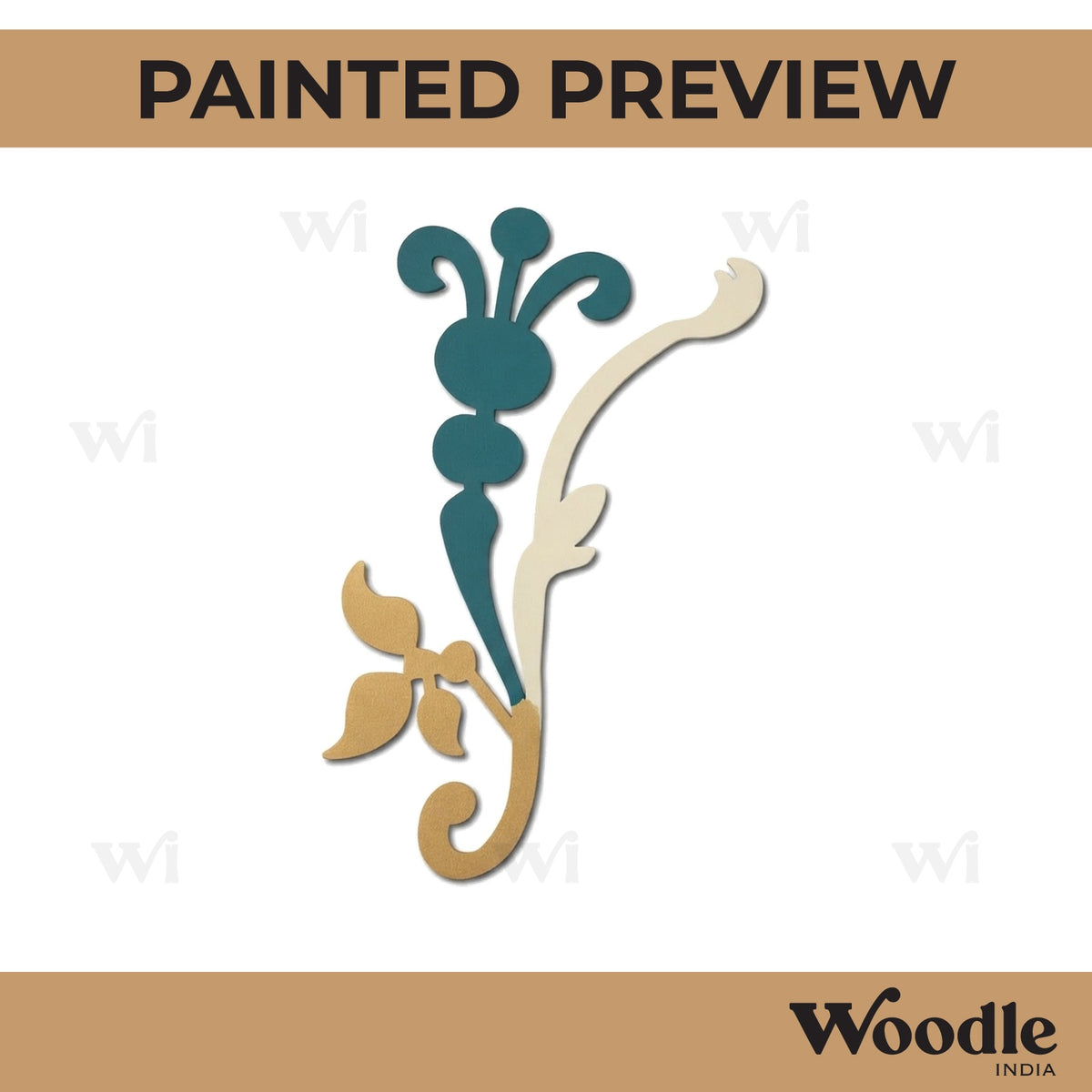 Floral Flourish Cutout MDF Design 2