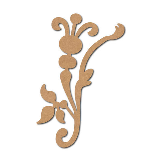 Floral Flourish Cutout MDF Design 2