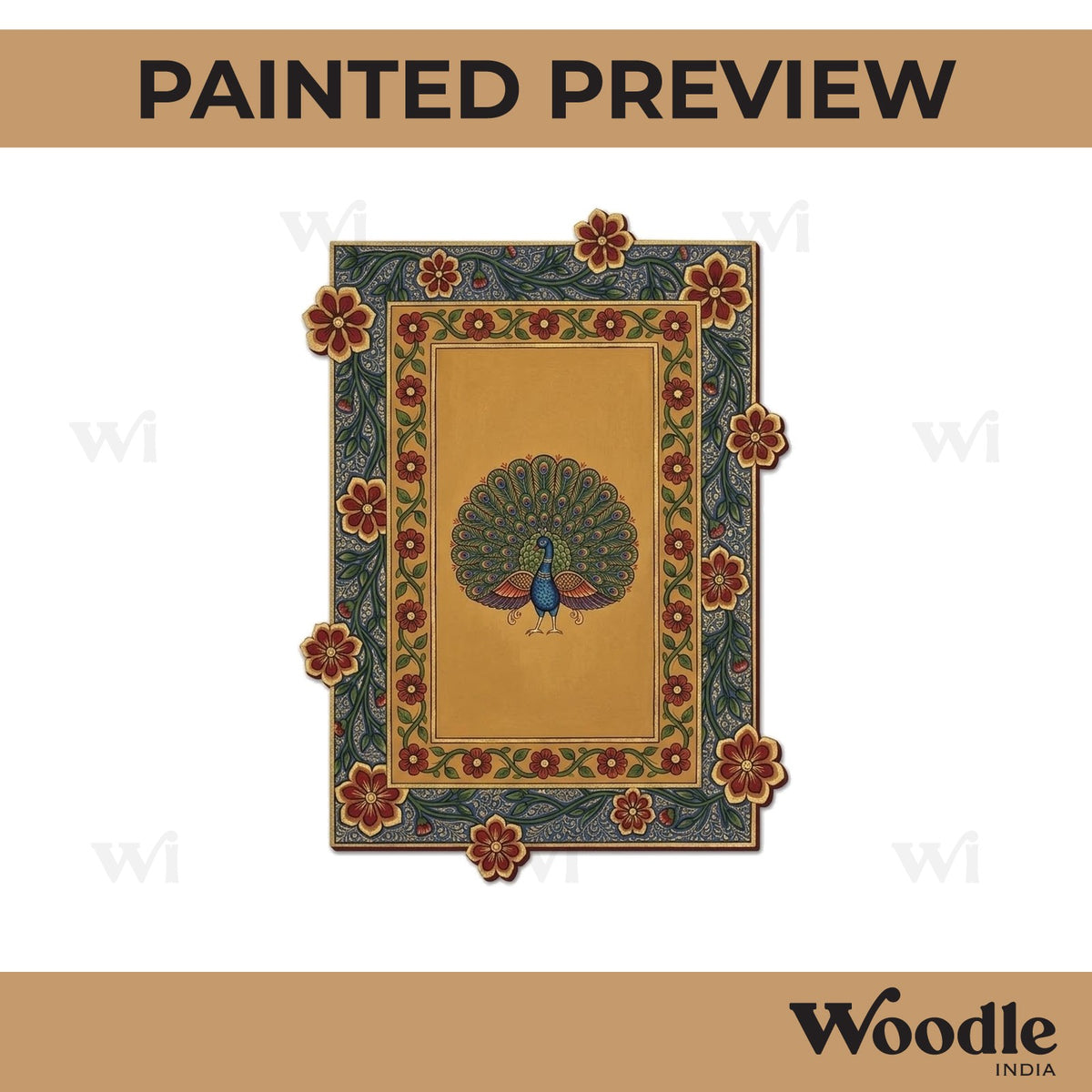 Floral Frame Pre Marked MDF Design 2