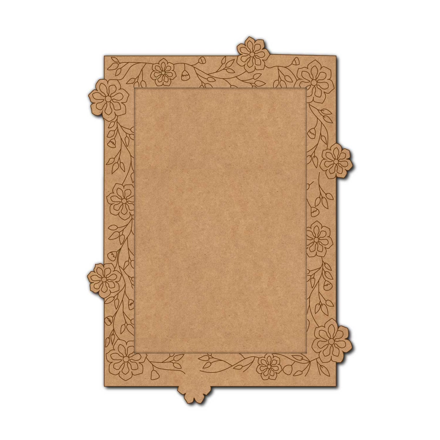 Floral Frame Pre Marked MDF Design 2