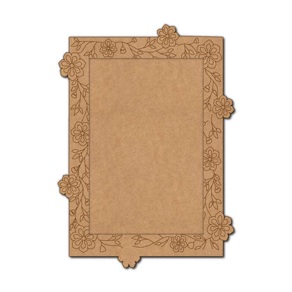 Floral Frame Pre Marked MDF Design 2
