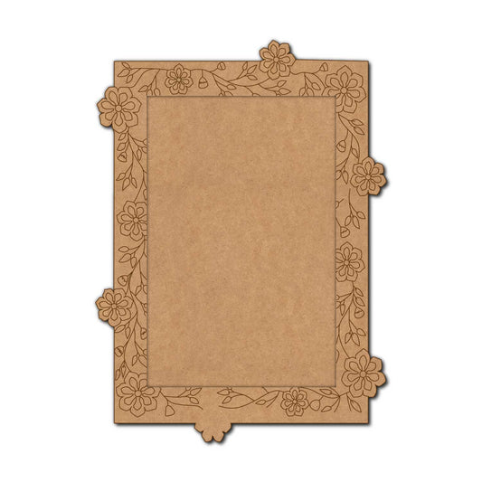 Floral Frame Pre Marked MDF Design 2