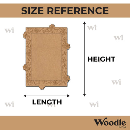 Floral Frame Pre Marked MDF Design 2