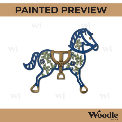Floral Horse Cutout MDF Design 1