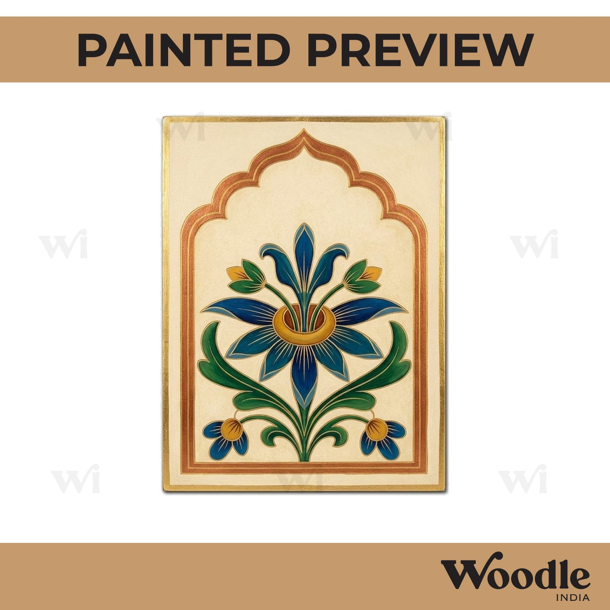 Floral Jharokha Pre Marked MDF Design 4