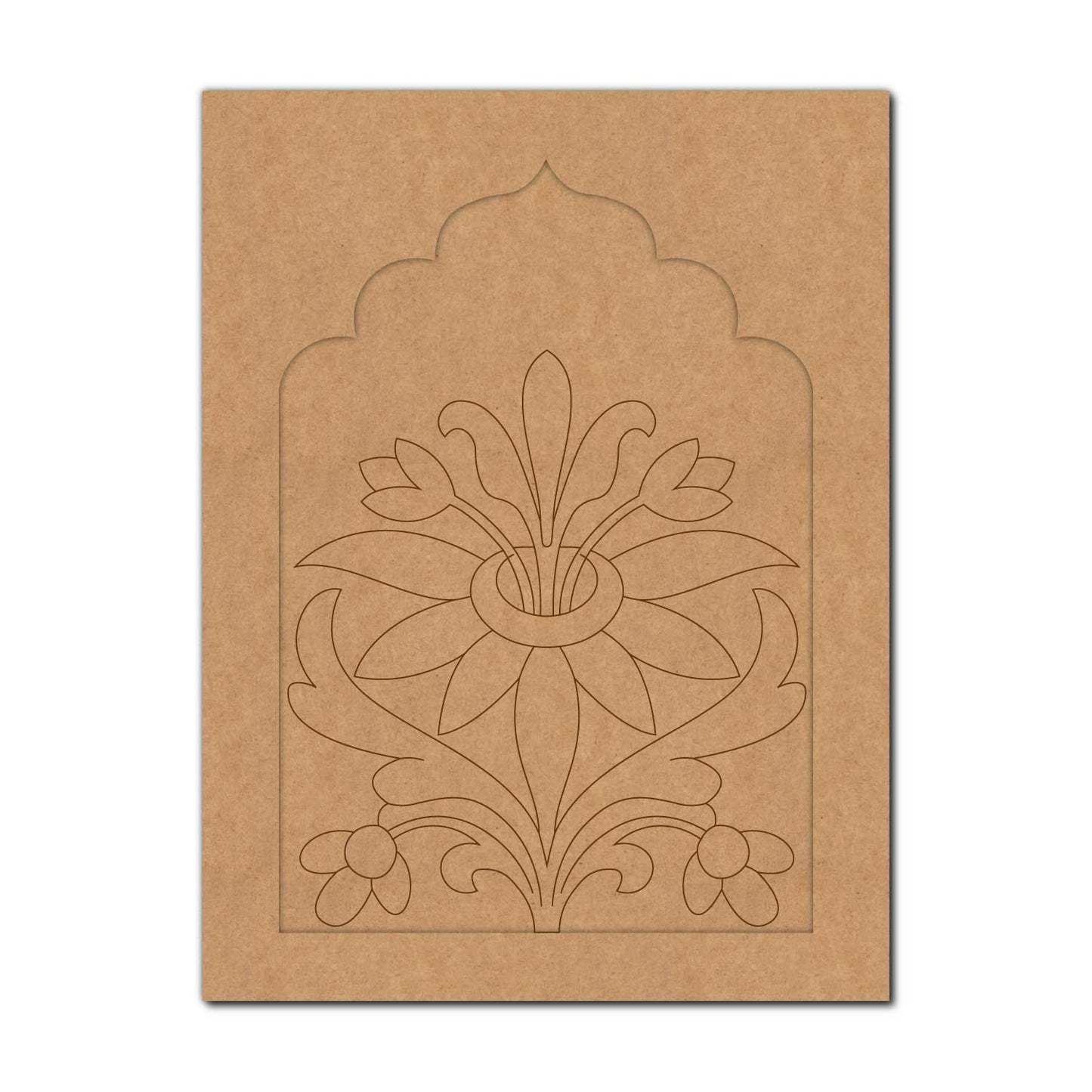 Floral Jharokha Pre Marked MDF Design 4