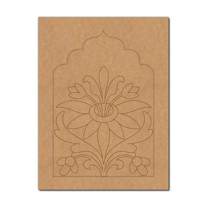 Floral Jharokha Pre Marked MDF Design 4