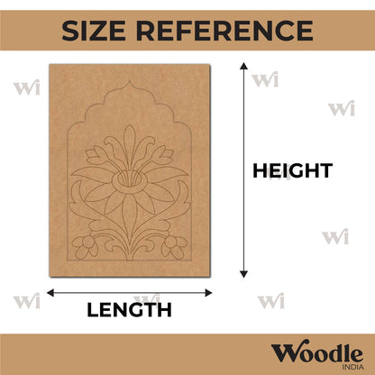 Floral Jharokha Pre Marked MDF Design 4