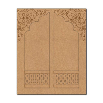Floral Jharokha Pre Marked MDF Design 5