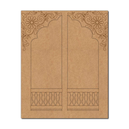 Floral Jharokha Pre Marked MDF Design 5