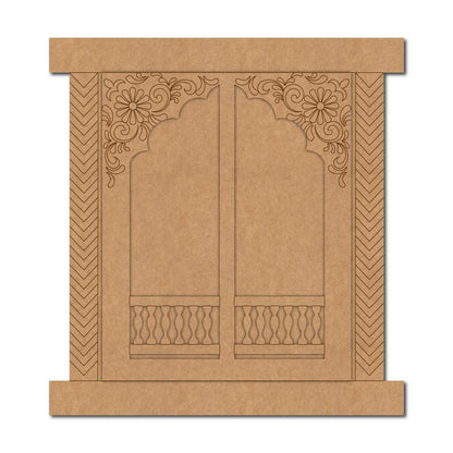 Floral Jharokha Pre Marked MDF Design 6