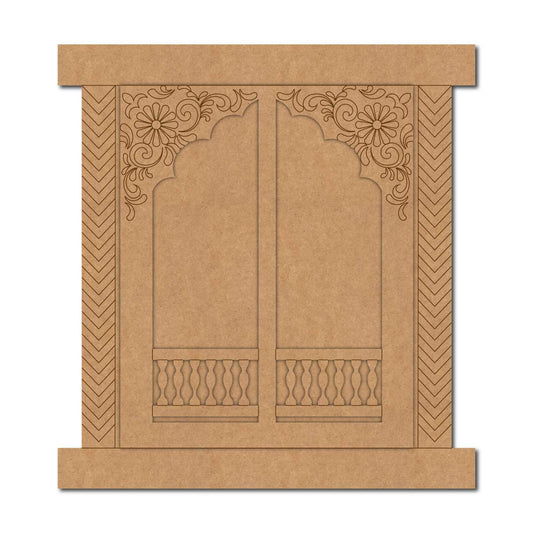 Floral Jharokha Pre Marked MDF Design 6