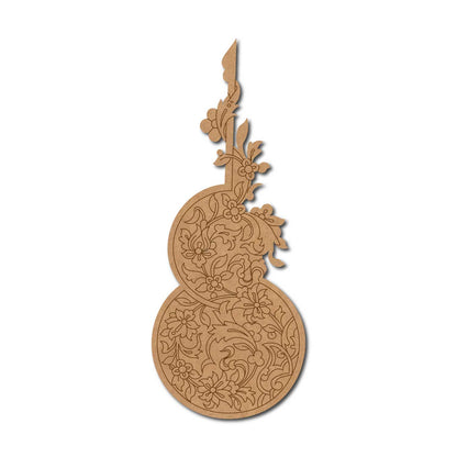 Floral Madhubani Gourd Motif Pre Marked MDF Design 1