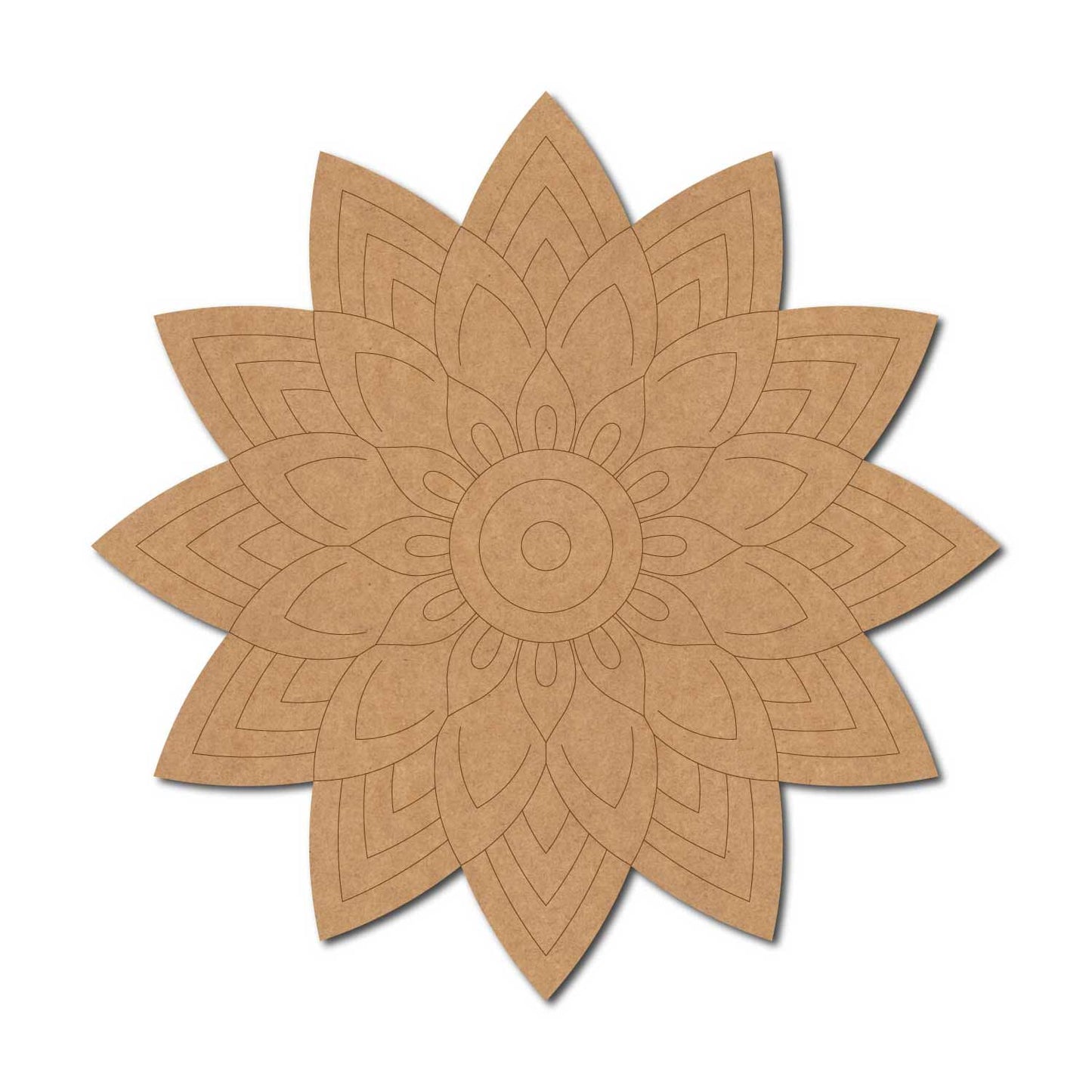 Floral Mandala Pre Marked Base MDF Design 1