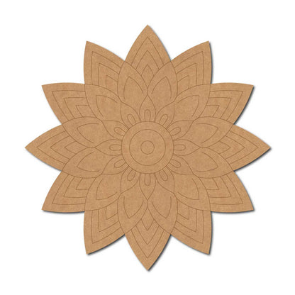 Floral Mandala Pre Marked Base MDF Design 1