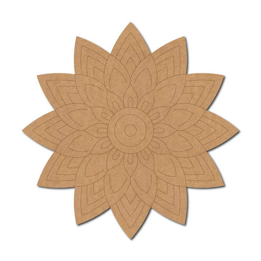 Floral Mandala Pre Marked Base MDF Design 1