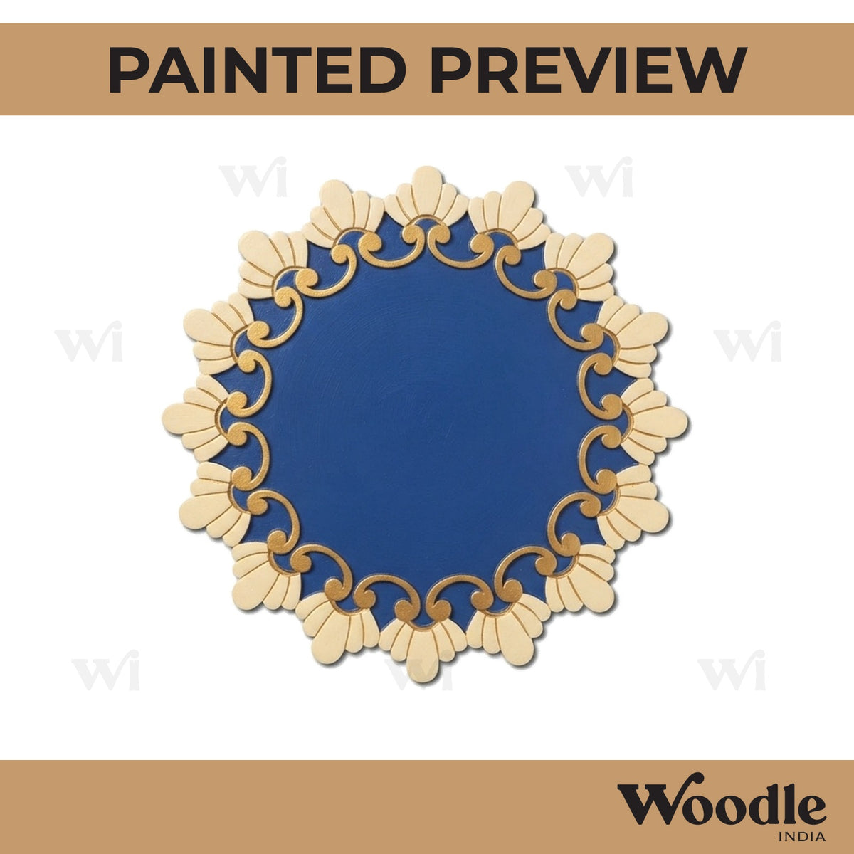 Floral Mandala Pre Marked Base MDF Design 2