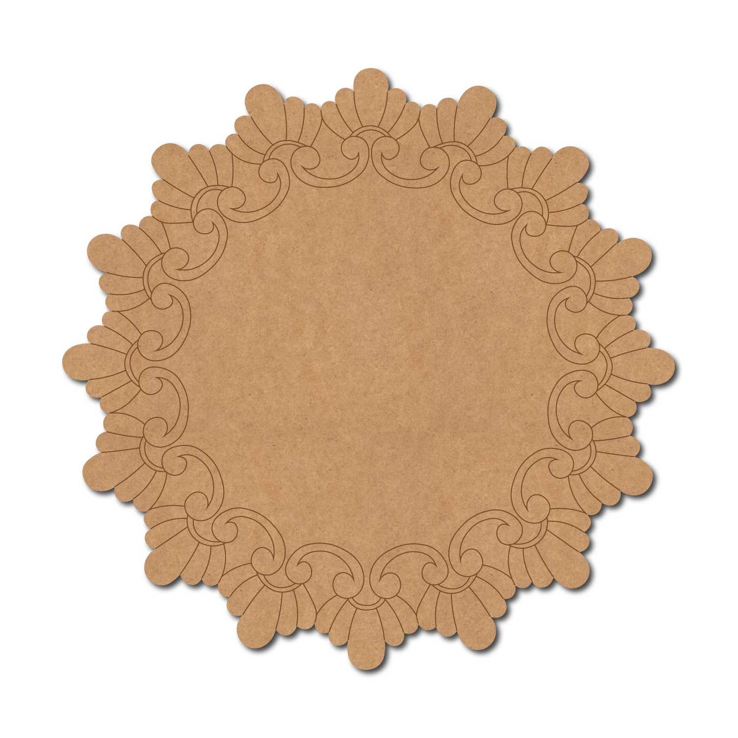 Floral Mandala Pre Marked Base MDF Design 2