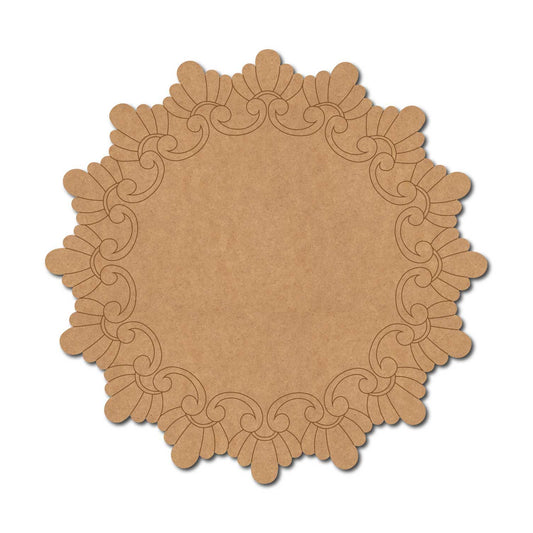 Floral Mandala Pre Marked Base MDF Design 2
