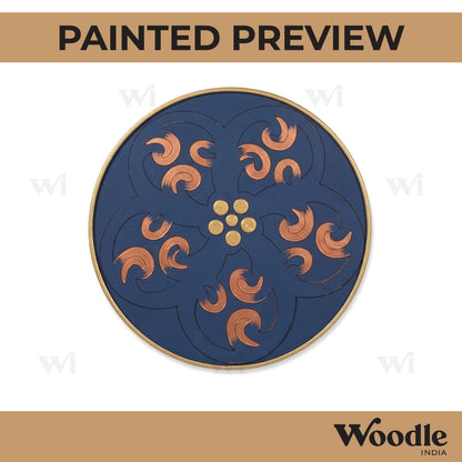 Floral Mandala Pre Marked Round MDF Design 1