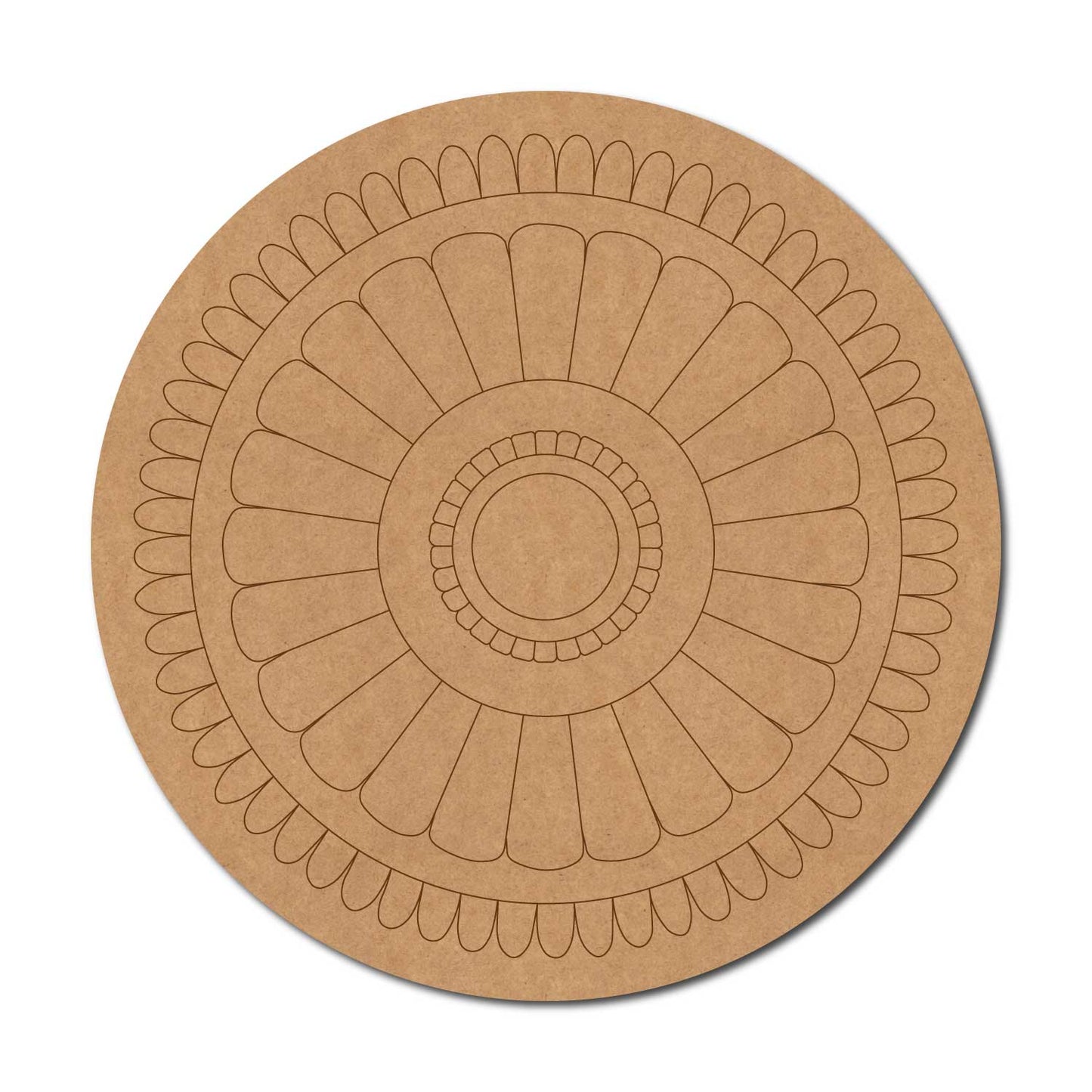 Floral Mandala Pre Marked Round MDF Design 8