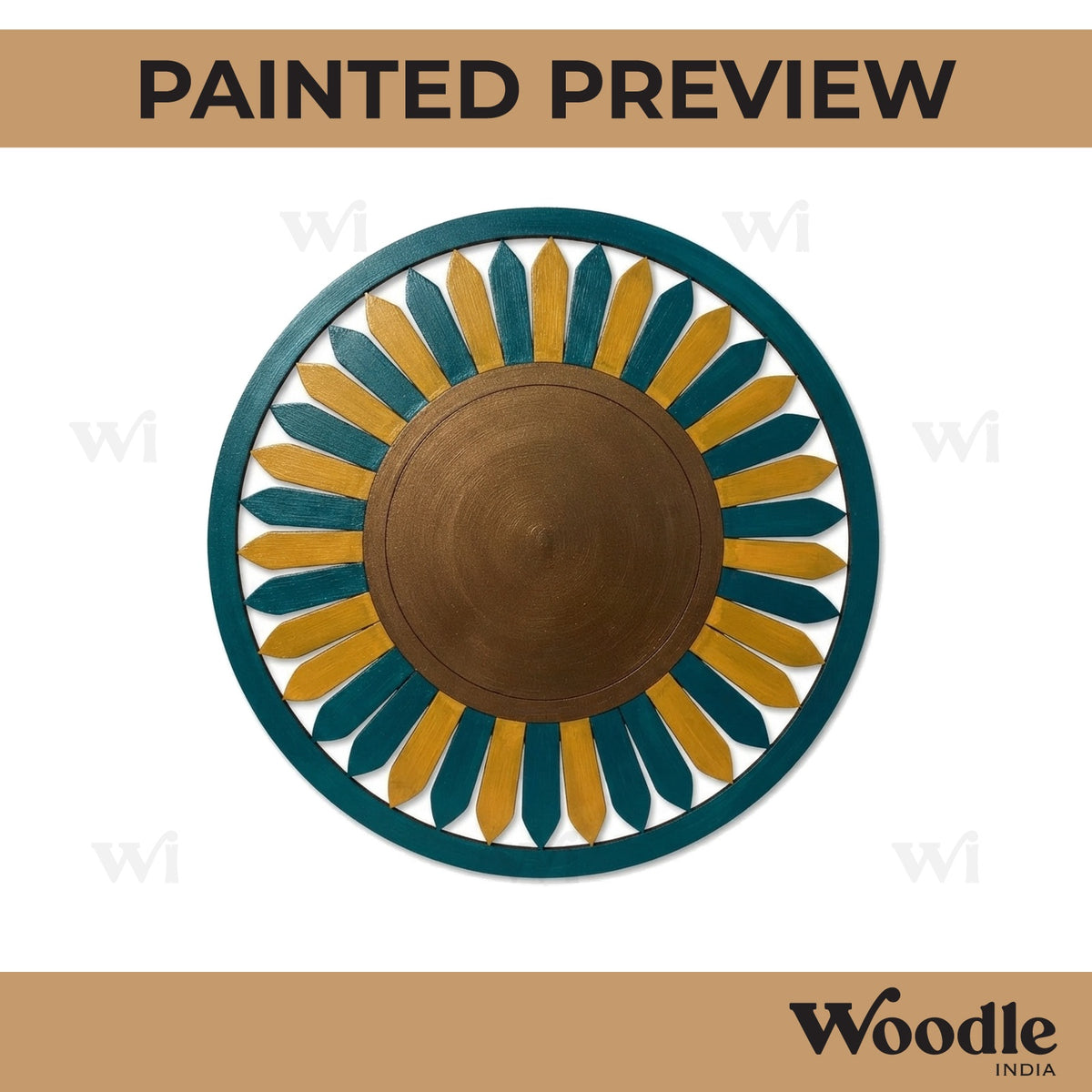 Floral Mandala Pre Marked Round MDF Design 9