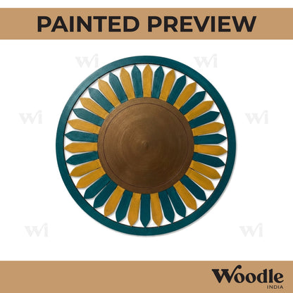 Floral Mandala Pre Marked Round MDF Design 9