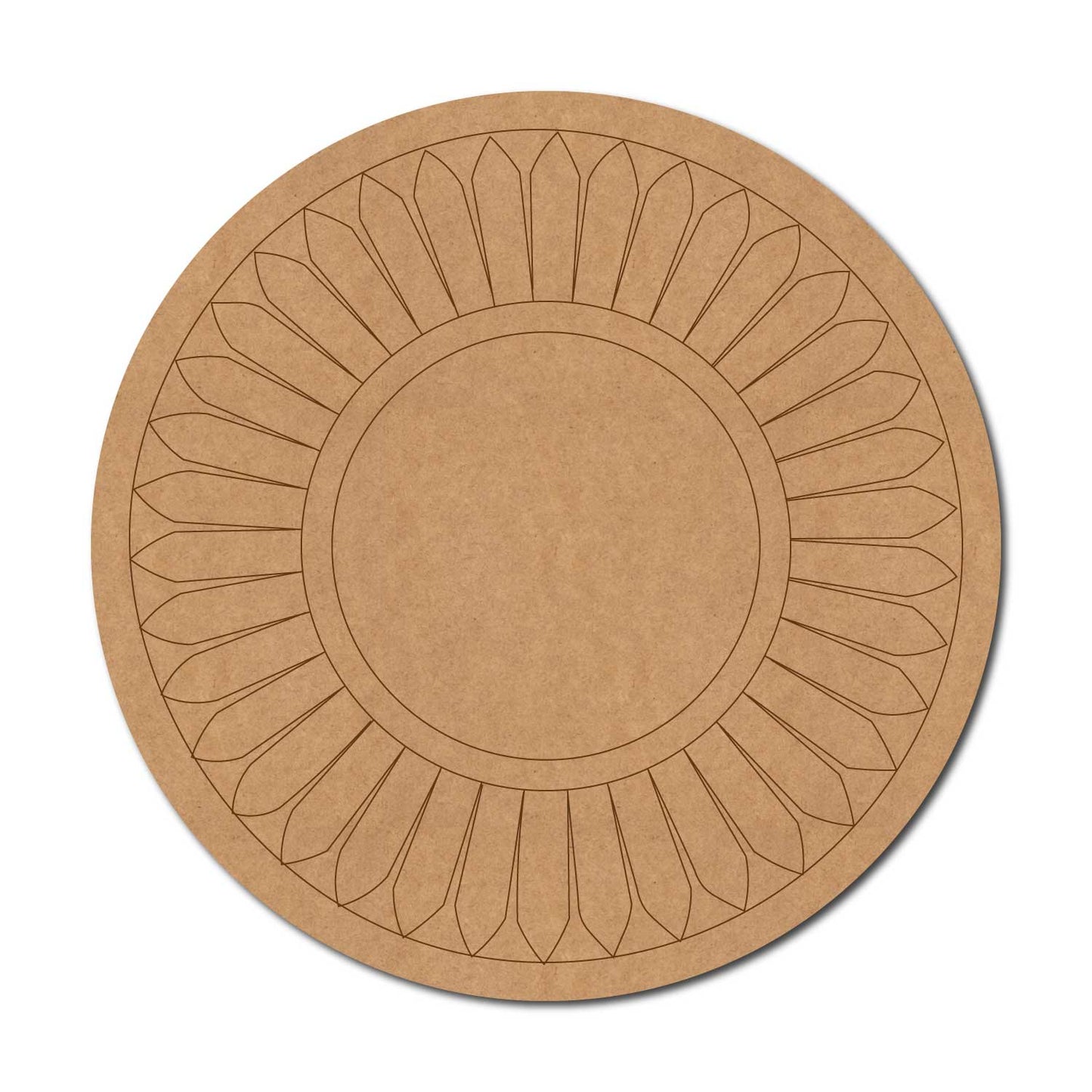 Floral Mandala Pre Marked Round MDF Design 9