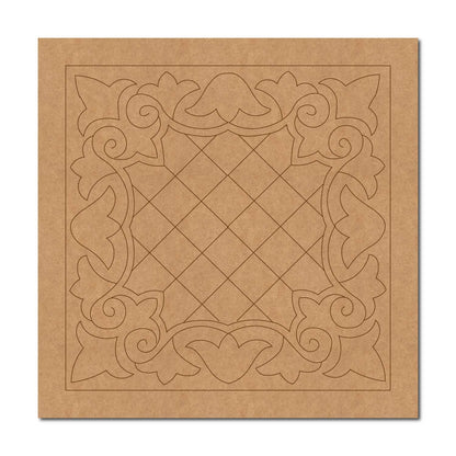 Floral Mandala Pre Marked Square MDF Design 1
