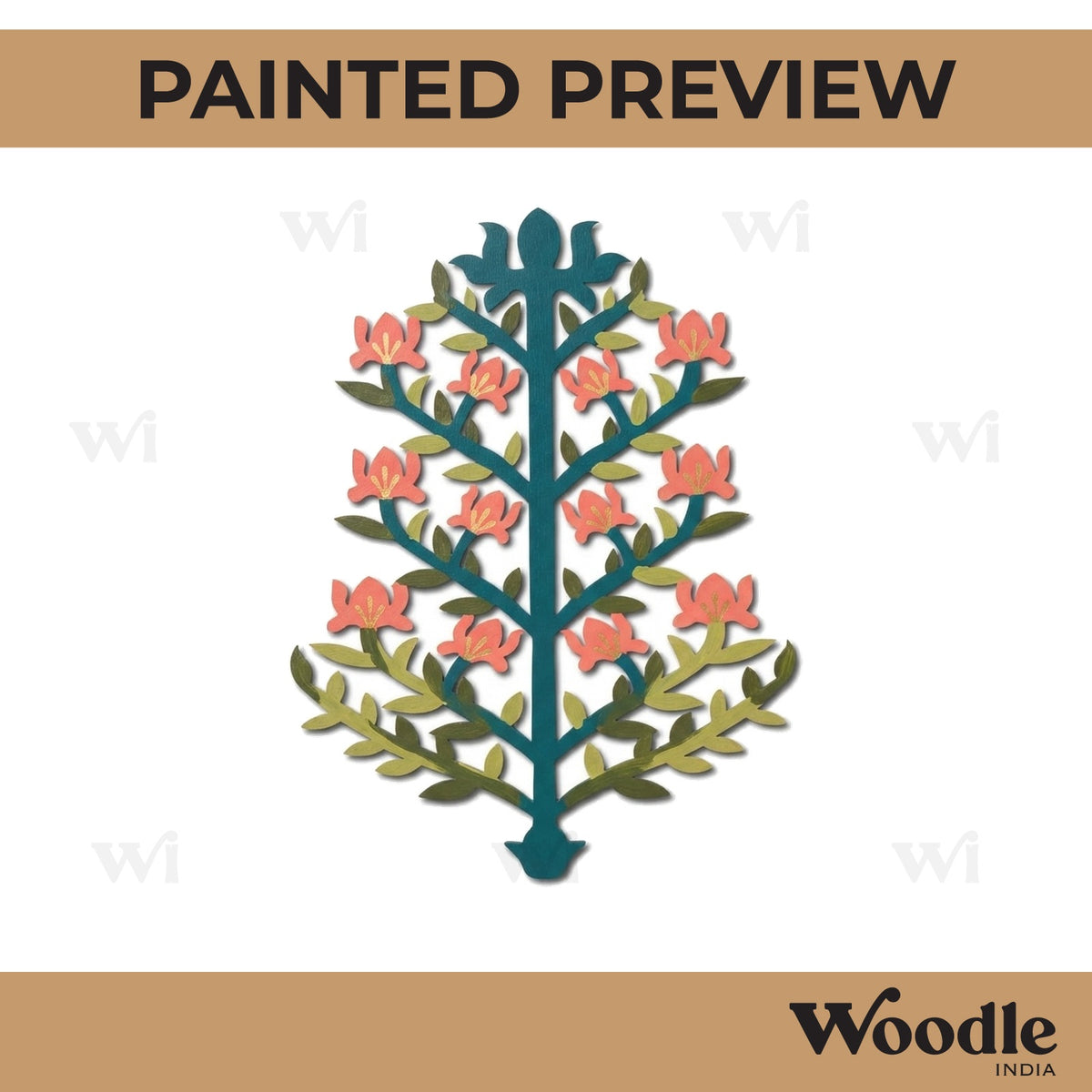 Floral Motif Cutout MDF Design 1