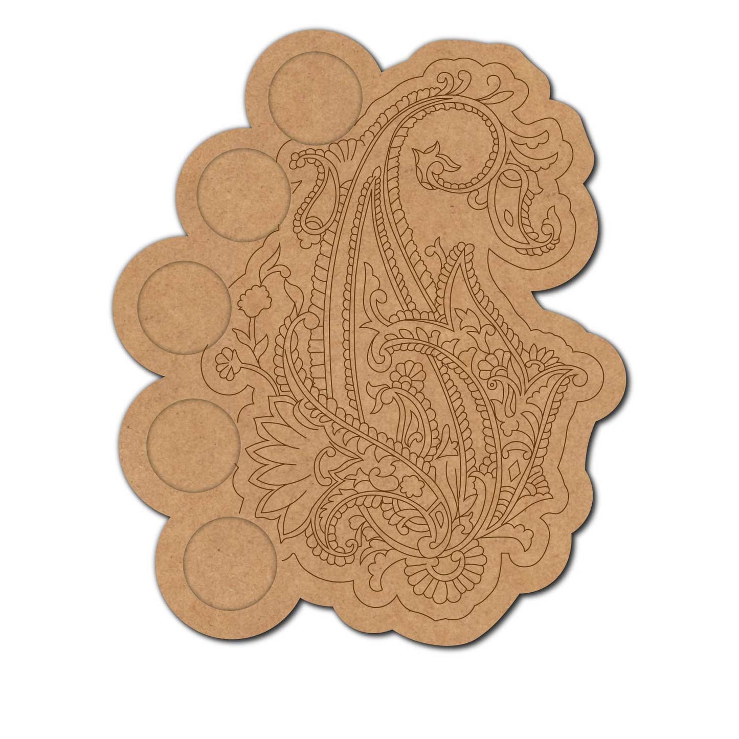 Floral Multiple Diya Tealight Holder Pre Marked MDF Design 2