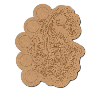 Floral Multiple Diya Tealight Holder Pre Marked MDF Design 2