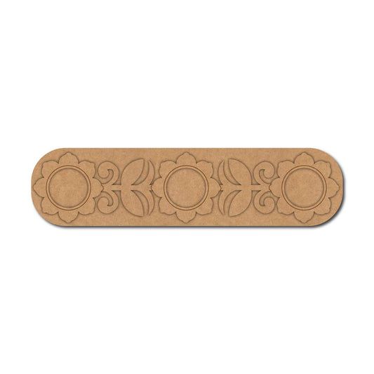 Floral Multiple Diya Tealight Holder Pre Marked MDF Design 3