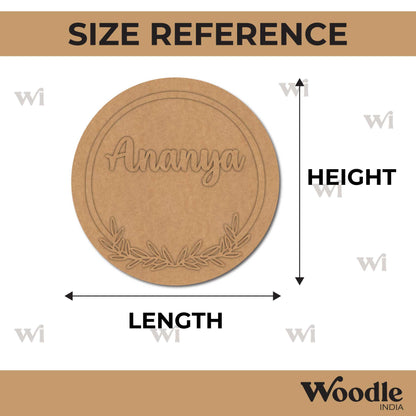 Floral Nameplate MDF Design 2