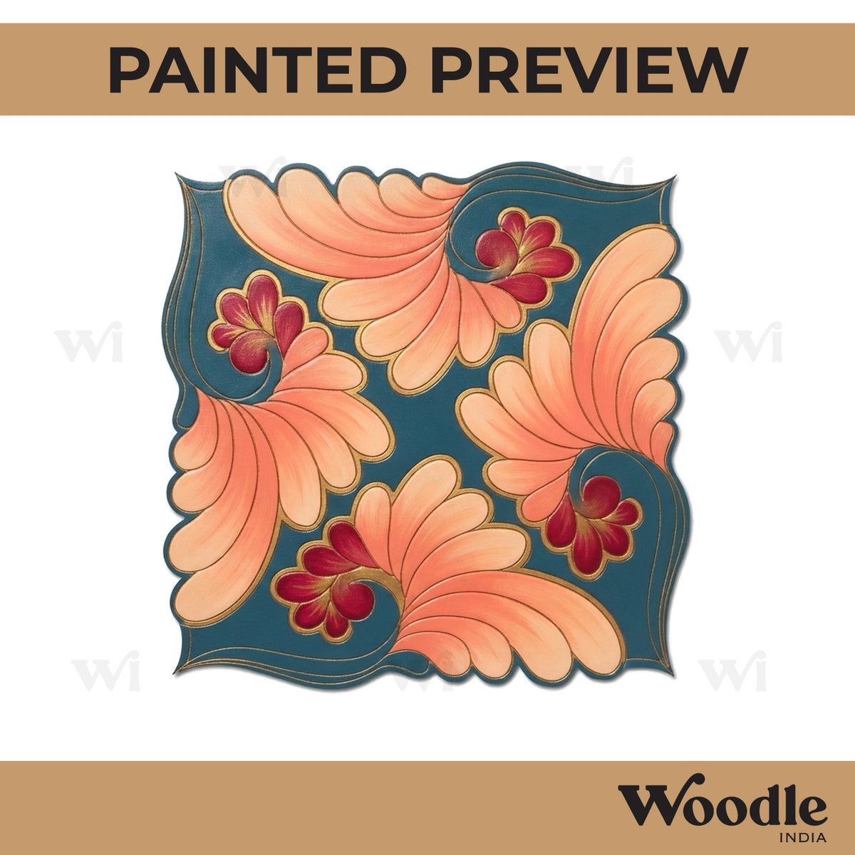 Floral Pre Marked Base MDF Design 1