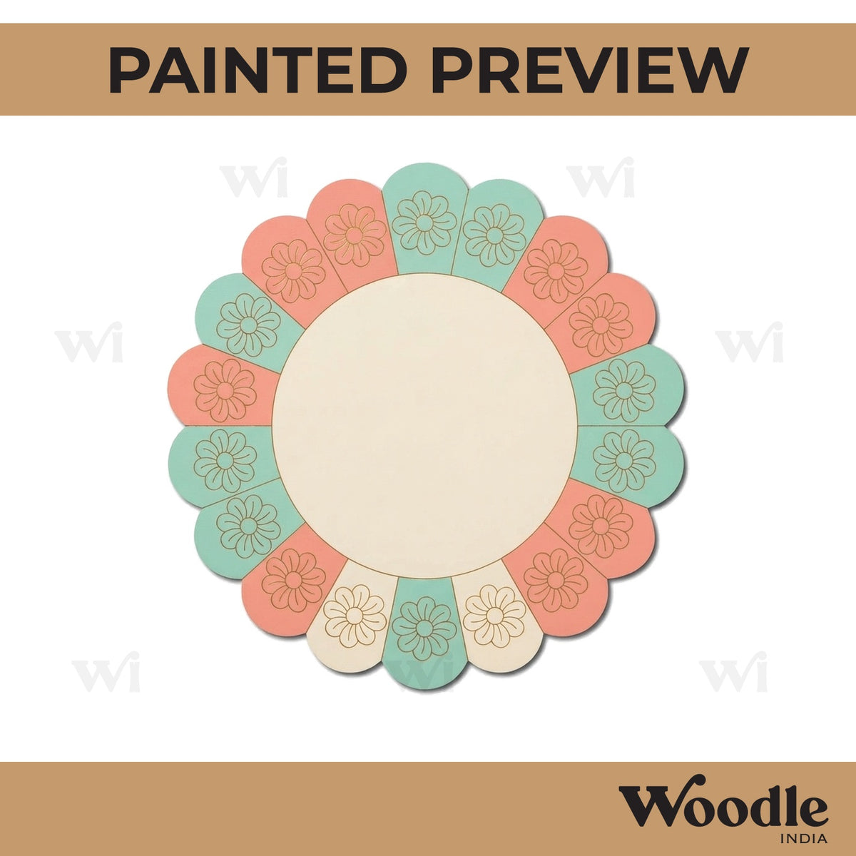 Floral Pre Marked Base MDF Design 2