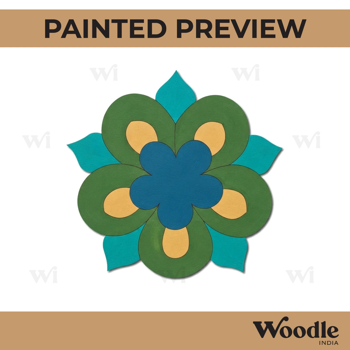 Floral Pre Marked Base MDF Design 4