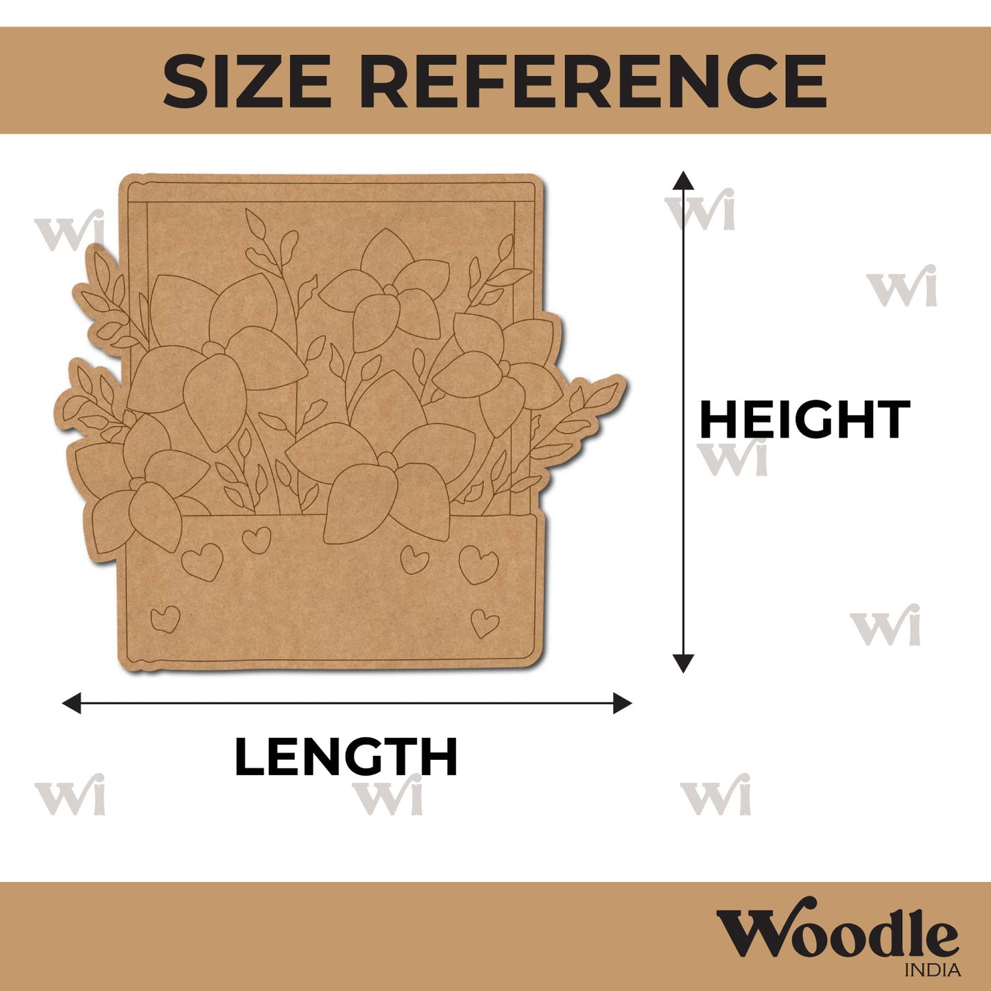Floral Pre Marked Base MDF Design 7