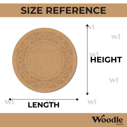 Floral Pre Marked Round MDF Design 2