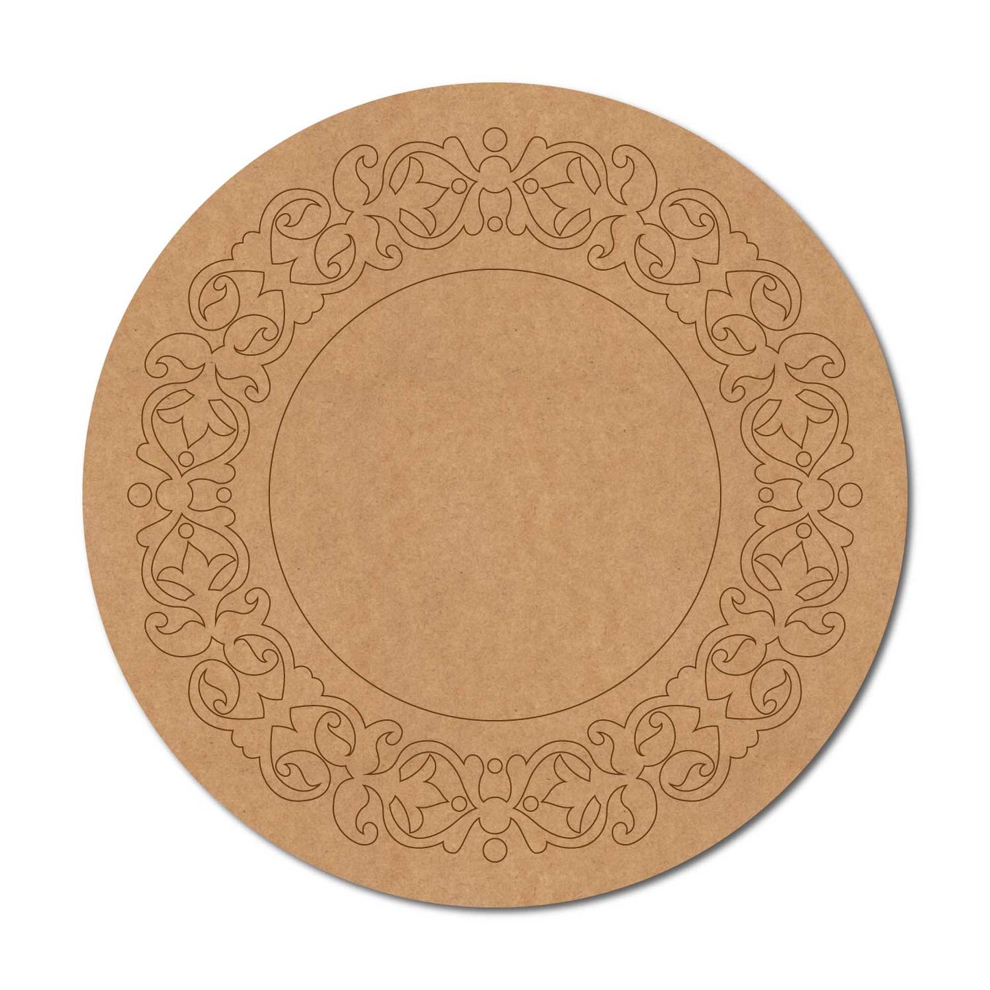 Floral Pre Marked Round MDF Design 2