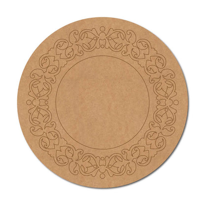 Floral Pre Marked Round MDF Design 2