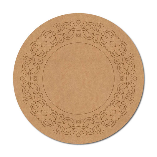 Floral Pre Marked Round MDF Design 2