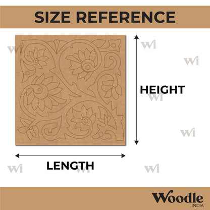 Floral Pre Marked Square MDF Design 1