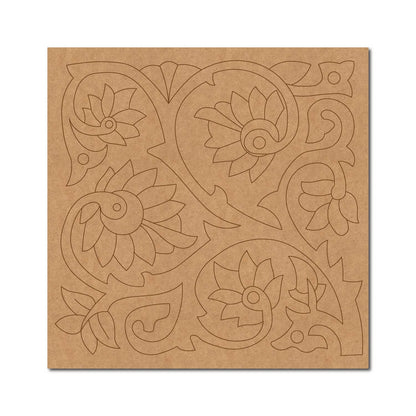 Floral Pre Marked Square MDF Design 1